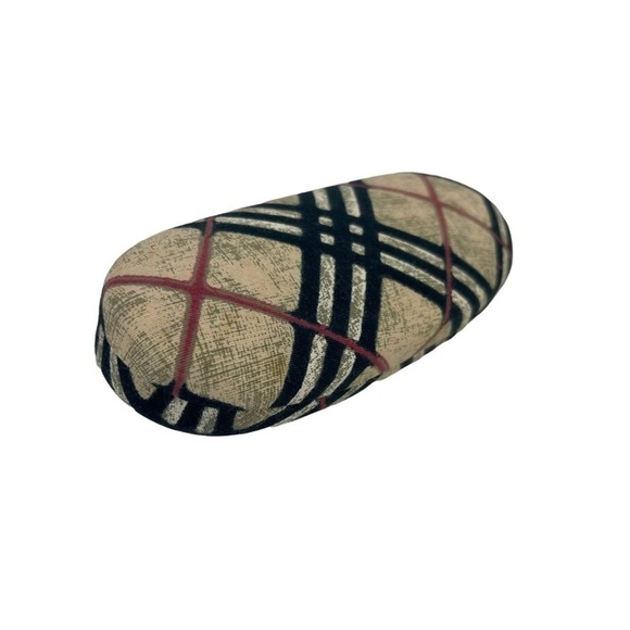 Burberry Sunglasses Eye Glasses Clam Shell Hard Case Nova Check Made in Italy - Picture 3 of 15